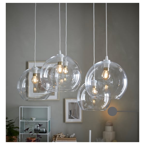 dek Plicht radiator Pendant lamp shade, JAKOBSBYN, clear glass, 30 cm - IKEA