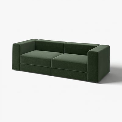 Green JÄTTEBO modular sofa with deep seats and clean lines.