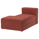 JÄTTEBO Cover chaise longue module, left, Samsala brown-red