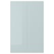 KALLARP high-gloss grey-blue kitchen cabinet door, rectangular shape, sleek modern design.