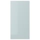 KALLARP high-gloss grey-blue kitchen cabinet door, modern straight lines, recycled plastic.