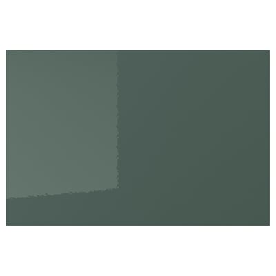 KALLARP high-gloss drawer fronts: sleek, modern, grey-green, recycled plastic, rectangular.