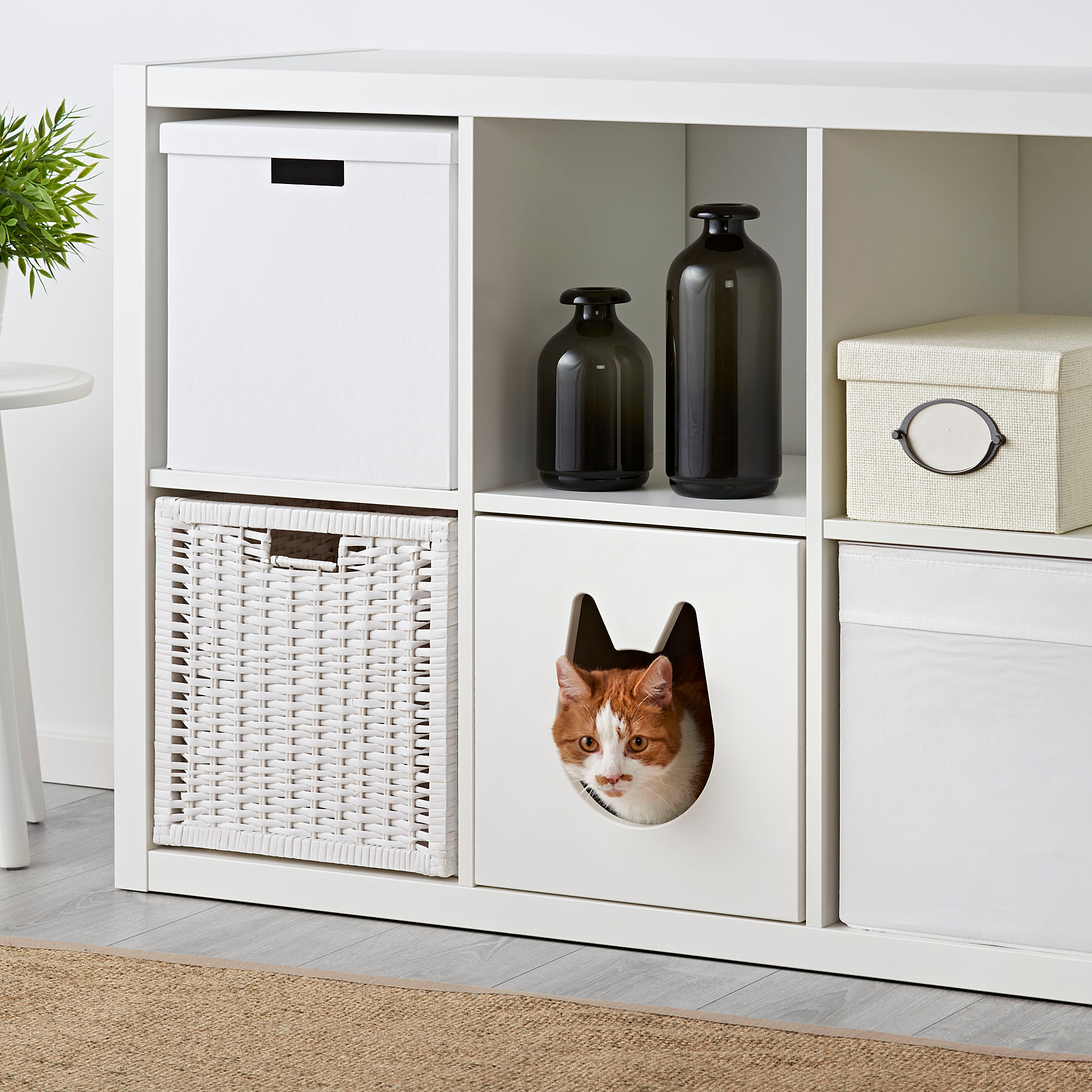 KALLAX Cat house, white, 33x33 cm IKEA