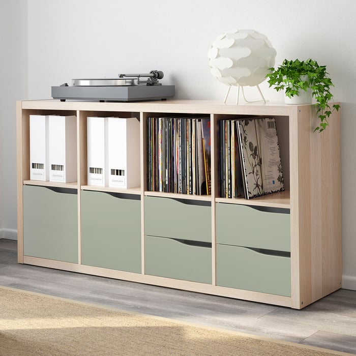 Insert with 2 drawers, KALLAX, pale green, 33x33 cm IKEA