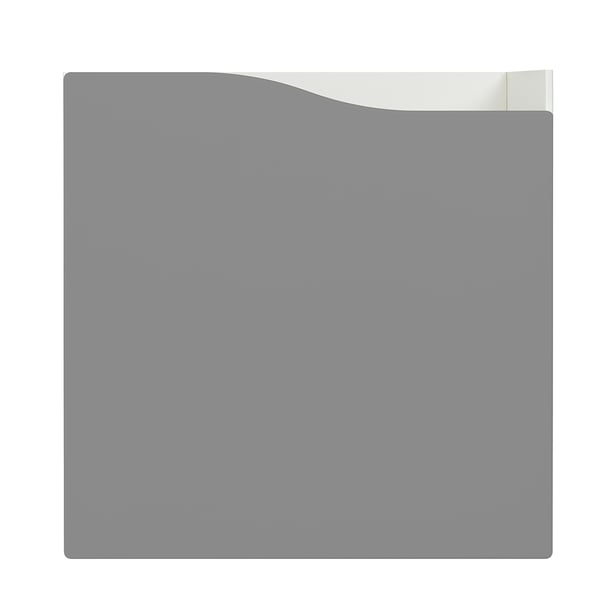 KALLAX shelf unit, gray, sturdy build, flat top, slim profile for efficient storage.
