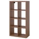 KALLAX Shelving unit, brown walnut effect, 77x147 cm