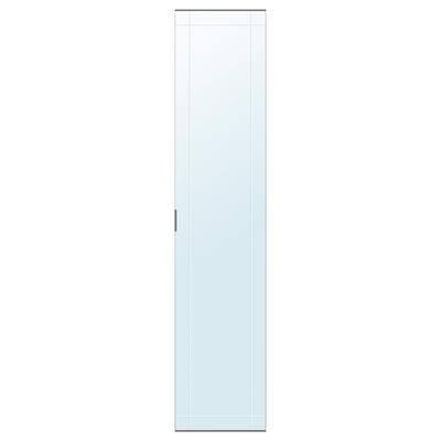 KAMMARTORP mirror cabinet door. Traditional design with milled pattern. Rectangle shape, clear glass.