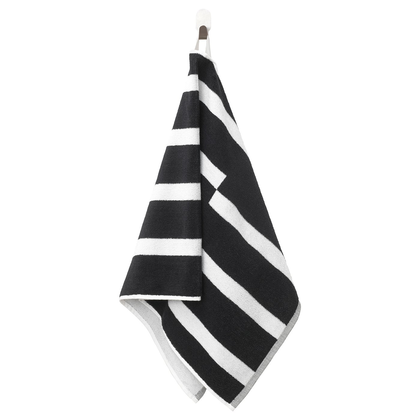 Kinnen Hand Towel Black White 50x100 Cm Ikea