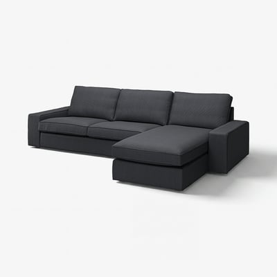 KIVIK 4-seat sofa with chaise longue, Tresund anthracite
