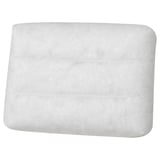 The KIVIK white pillow, round edges, soft cushion by ikea.