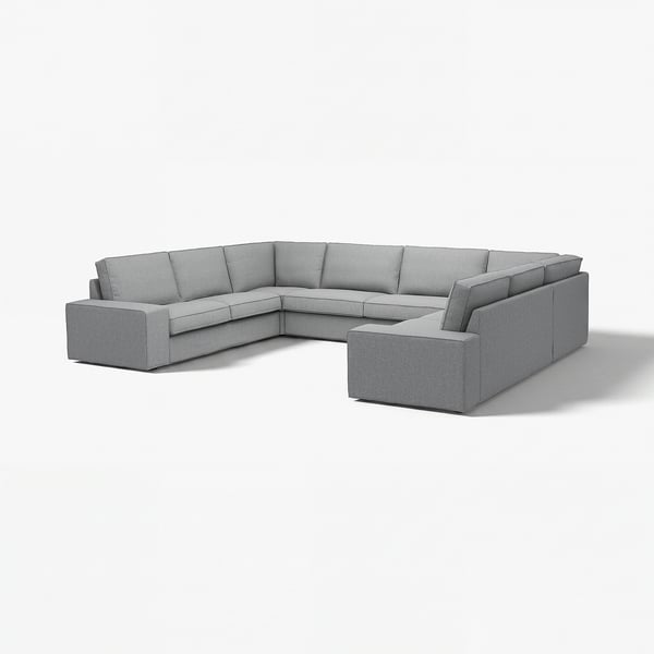 KIVIK U-shaped sofa, 7-seat, Tibbleby beige/grey