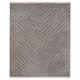 Option: KNAPPHIRS gray wool-cotton rug, rectangle with fringe, geometric pattern.