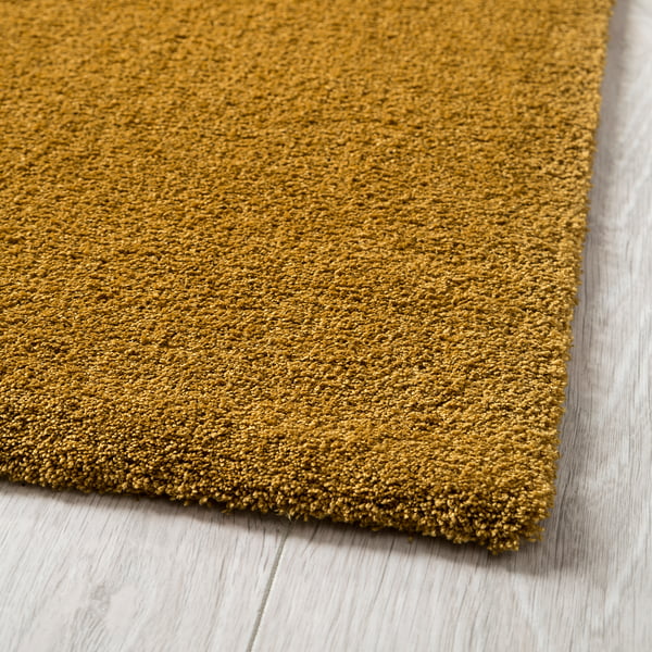 Knardrup Rug Low Pile Yellow 133x195 Cm Ikea