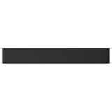 Black rectangular KNIVSHULT drawer front, sleek & modern, made from plastic edging and particleboard.