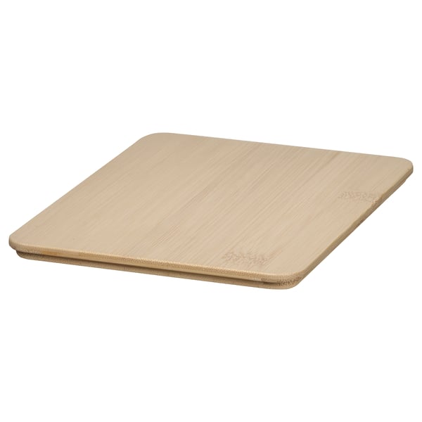 KUGGIS bamboo lid. Square flat surface, natural color, smooth finish.