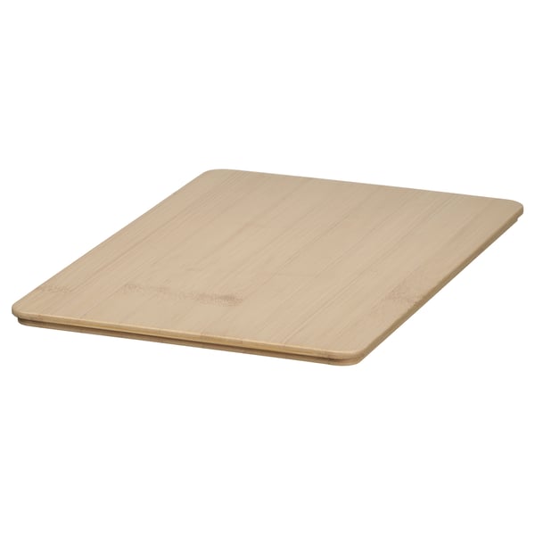 KUGGIS bamboo lid, natural color, rectangular shape, smooth design.