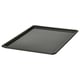 A black KUGGIS lid made of recycled pet plastic, rectangular with smooth edges.