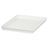 KUGGIS white plastic storage lid, rectangular shape with smooth design.