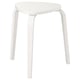 White KYRRE stool with triangular seat & bent legs, simple & stable.