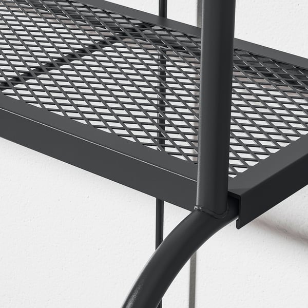 LÄCKÖ Shelving unit, grey outdoor/indoor, 92x76 cm