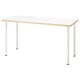 Option: LAGKAPTEN desk: white, square, metal legs, lightweight, fibreboard top, minimalist design.