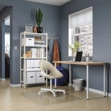 LAGKAPTEN / ADILS Desk, white stained oak effect/white, 140x60 cm