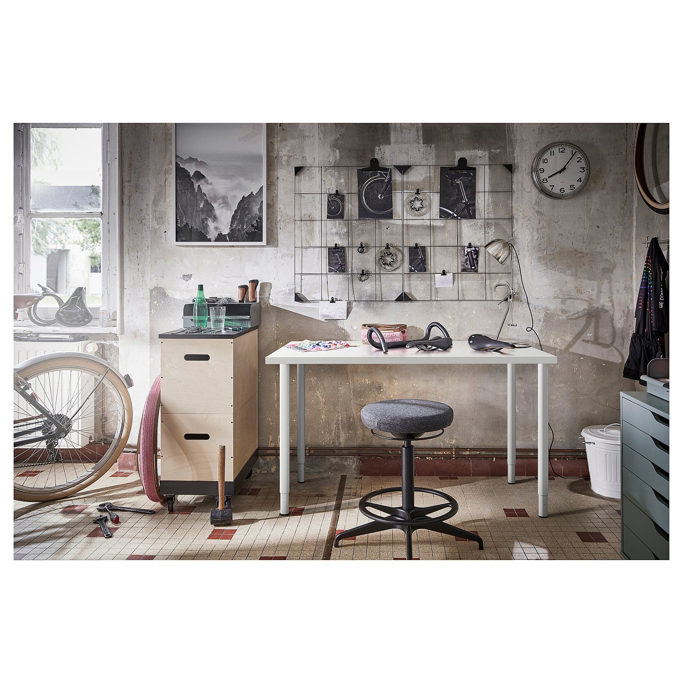 LAGKAPTEN / OLOV desk, white, 120x60 cm - IKEA