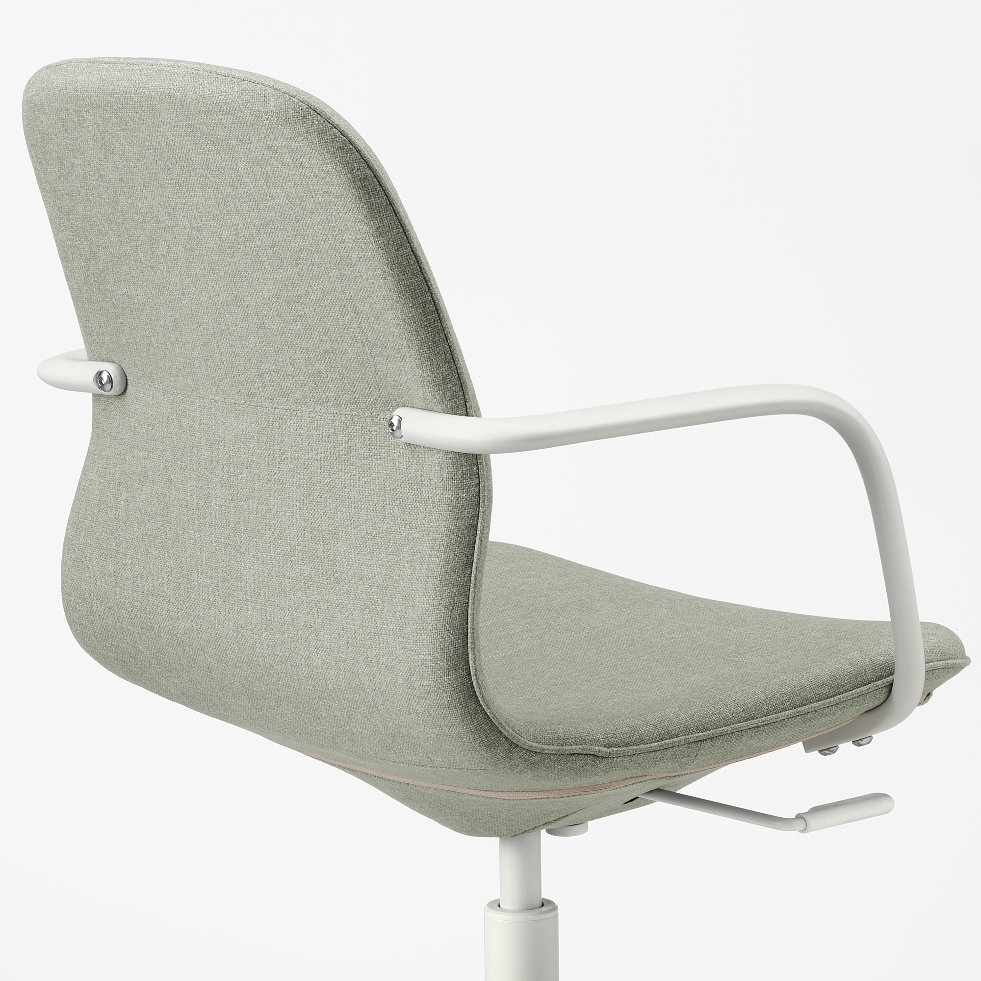 LÅNGFJÄLL Office chair with armrests Gunnared light green/white IKEA
