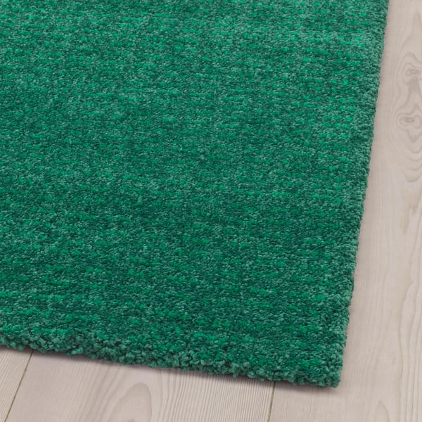 LANGSTED Rug, low pile, green, 60x90 cm IKEA