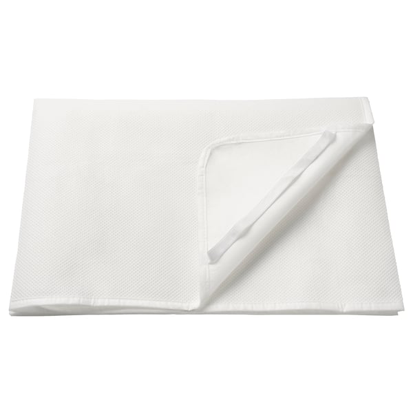 LENAST white mattress protector, rectangular, elastic corners, waterproof, polyester.