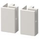 Option: Two white rectangular wooden blocks with beveled edges and inset panels, stacked side by side.