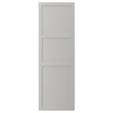 LERHYTTAN kitchen cabinet door in light grey, traditional design with solid wood frame and beveled edges.