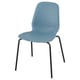 Option: A blue LIDÅS chair with a curved seat and back, on black metal legs.