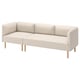 LILLEHEM 3-seat modular sofa, Vissle/beige wood