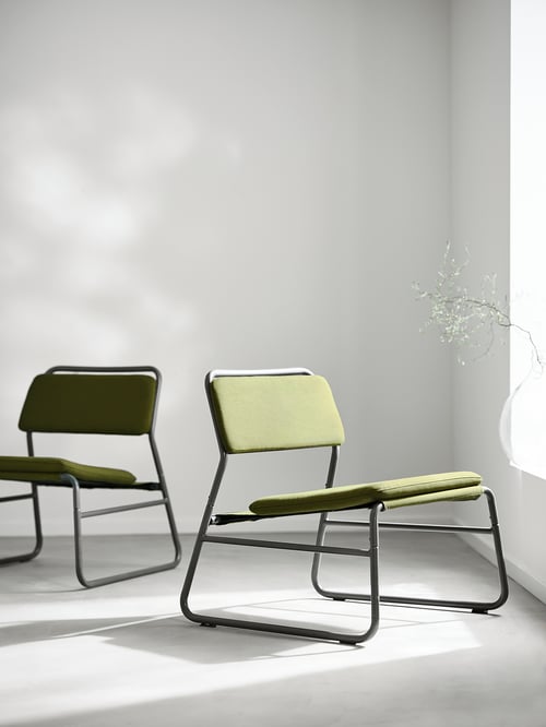 Easy chair, LINNEBÄCK, olive-green - IKEA