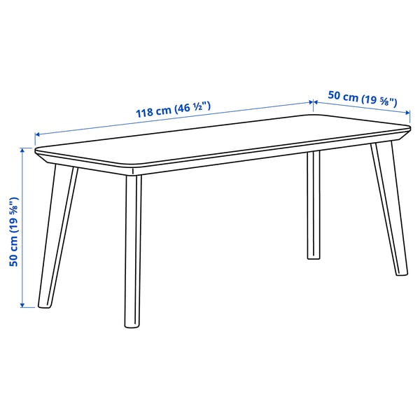 Illustration with measurements for the product: LISABO.