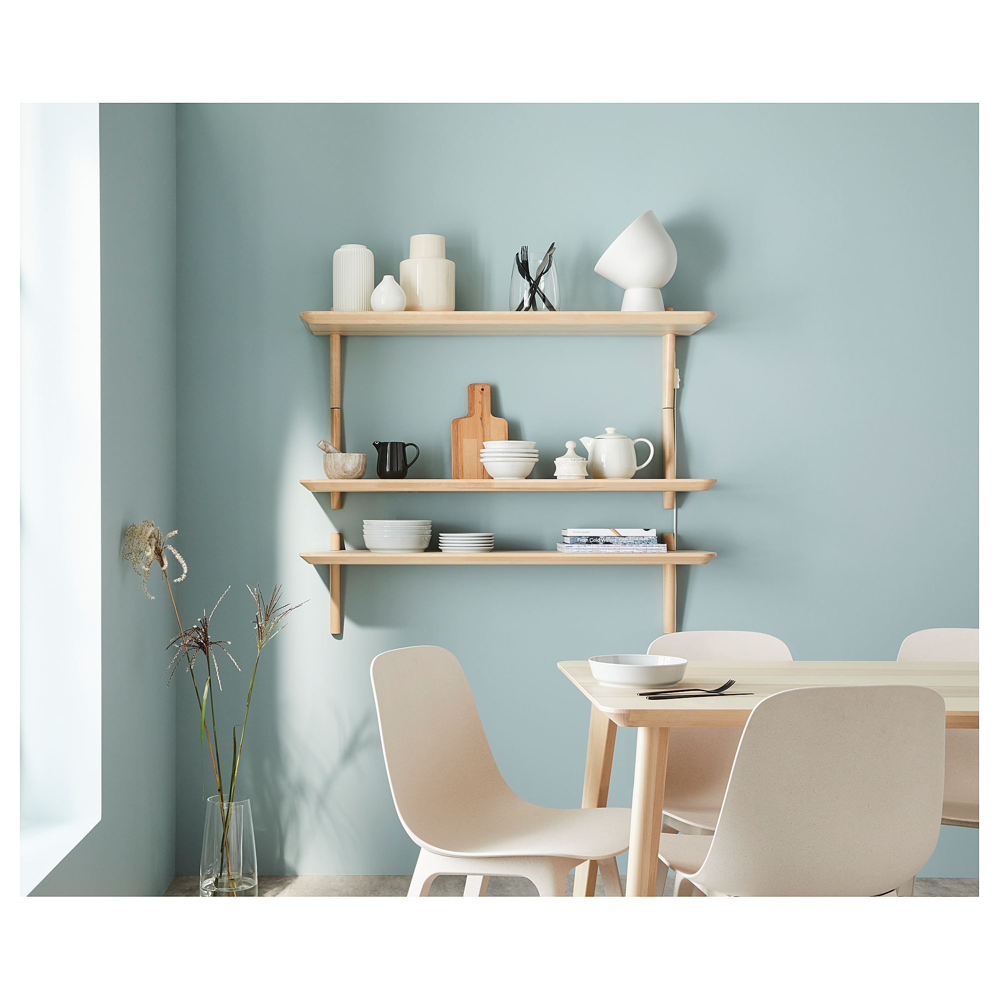 LISABO Wall shelf ash veneer IKEA