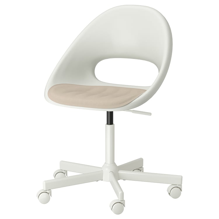 Swivel chair + pad, LOBERGET, white IKEA