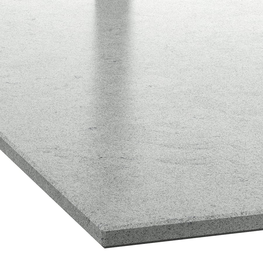 LOCKEBO custom made worktop, light grey stone effect/glass composite, 1 ...
