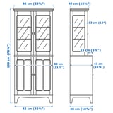 Illustration with measurements for the product: LOMMARP/BJÖRKBERGET.