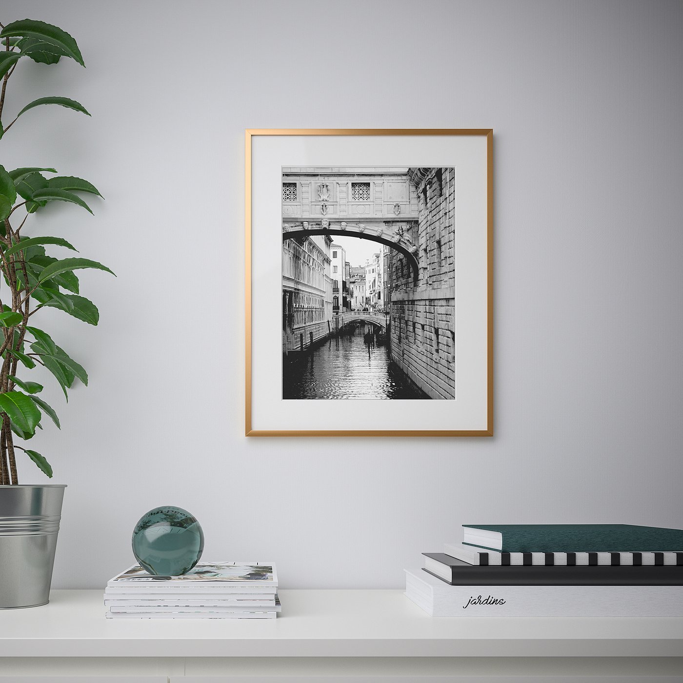 Frame, LOMVIKEN, gold-colour, 40x50 cm - IKEA