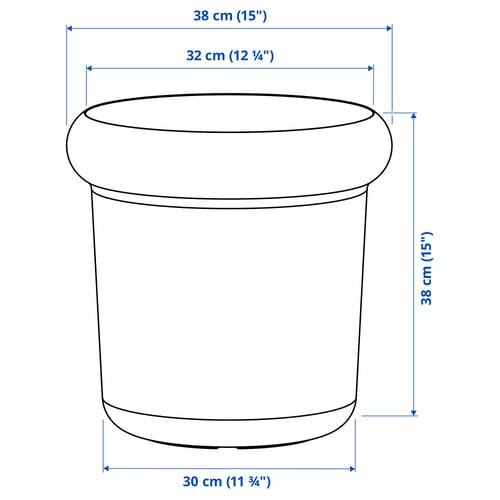 Illustration with measurements for the product: MÅBÄRSBUSKE.