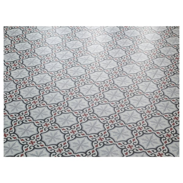 markyta floor wall tile ornament pattern grey orange 1 97 m ikea