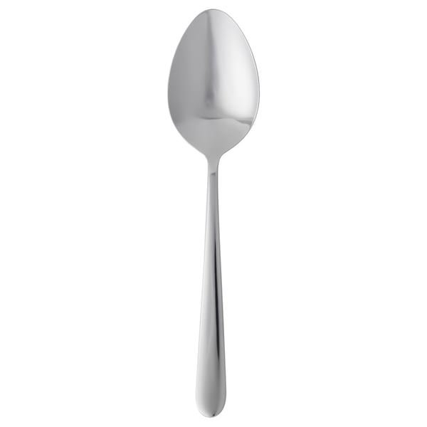 This image shows a MARTORP spoon, silver in color, made of stainless steel. It has a sleek, modern design with a smooth, polished finish.