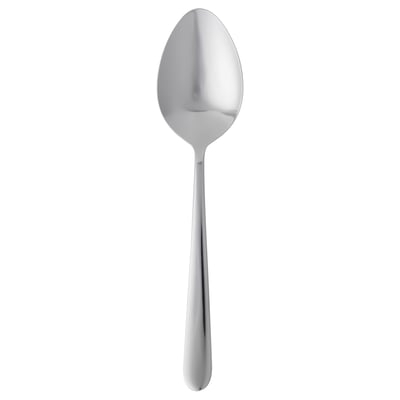 This image shows a MARTORP spoon, silver in color, made of stainless steel. It has a sleek, modern design with a smooth, polished finish.