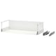 Option: MAXIMERA white drawer with metal runners, melamine edges, wooden bottom, full extension, soft-close, modern design.