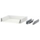 Option: A white MAXIMERA drawer with silver runners separated.