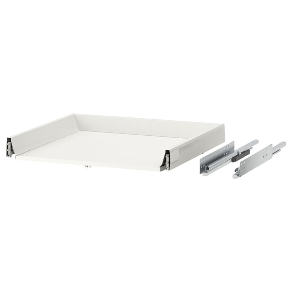 MAXIMERA drawer, white, melamine & steel, rectangular, simple design.