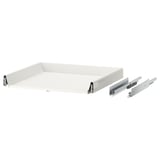 MAXIMERA drawer, white, melamine & steel, rectangular, simple design.