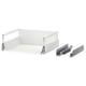 Option: MAXIMERA drawer kit: white, metal rails, soft-close, 25-year guarantee.